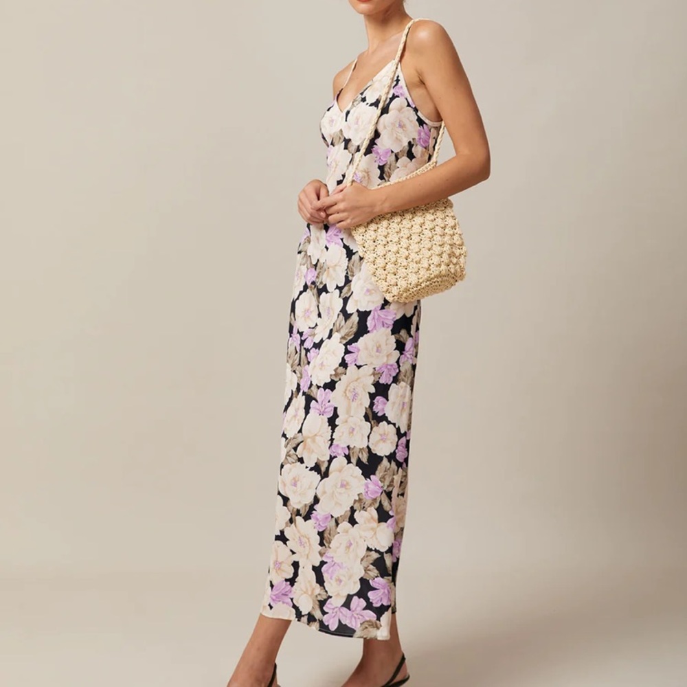 RIHOAS Purple floral Maxi Dress